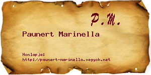 Paunert Marinella névjegykártya